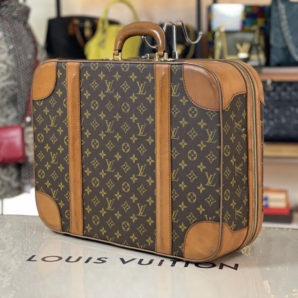 LOUIS VUITTON Vintage 19" Compact Travel Carryon Suitcase Duffle Carryall Bag - Picture 2 of 16